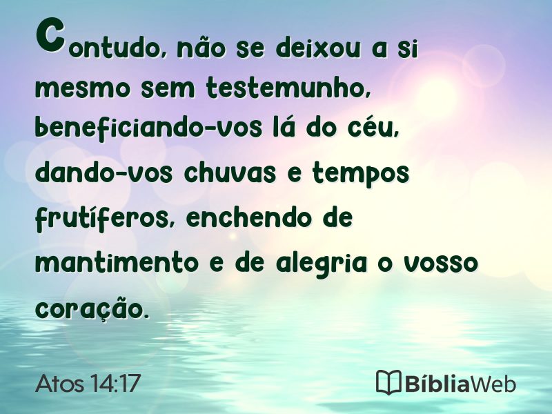 Atos 14:17 em imagem para compartilhar