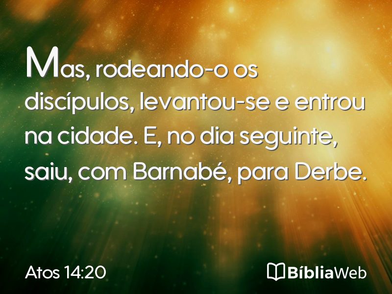 Atos 14:20 em imagem para compartilhar