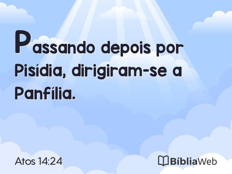 Atos 14:24 em imagem para compartilhar