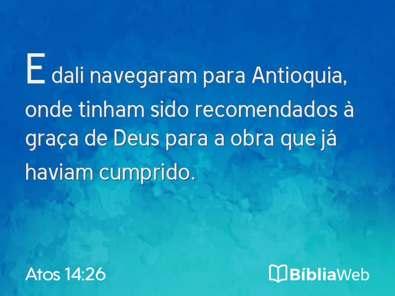 Atos 14:26 em imagem para compartilhar