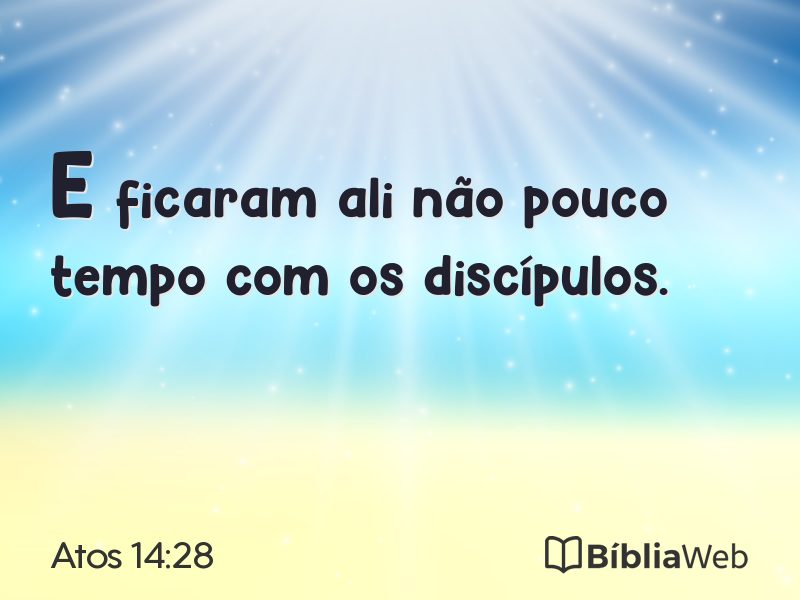 Atos 14:28 em imagem para compartilhar