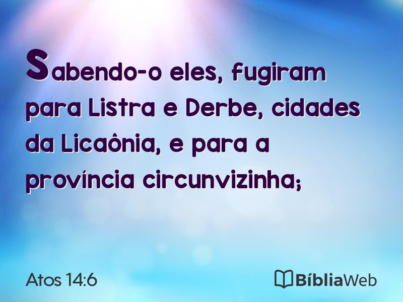 Atos 14:6 em imagem para compartilhar