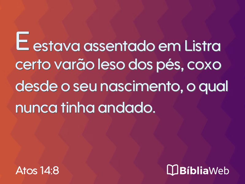 Atos 14:8 em imagem para compartilhar