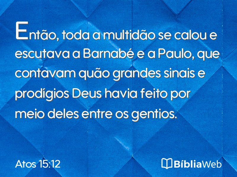 Atos 15:12 em imagem para compartilhar