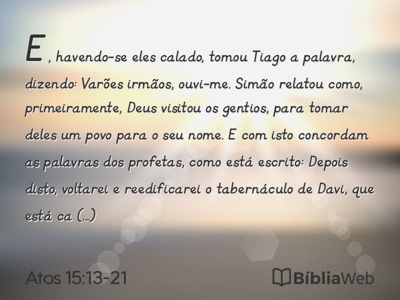 Atos 15:13-21 em imagem para compartilhar