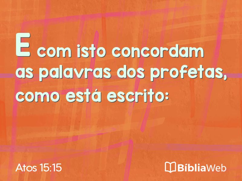 Atos 15:15 em imagem para compartilhar