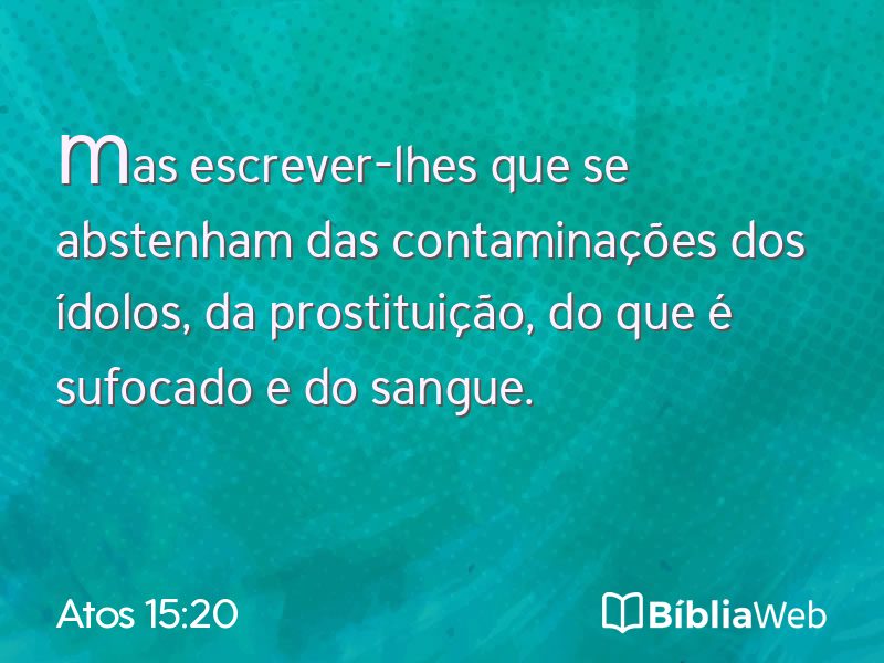 Atos 15:20 em imagem para compartilhar
