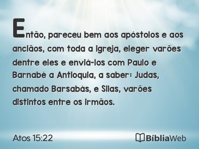 Atos 15:22 em imagem para compartilhar
