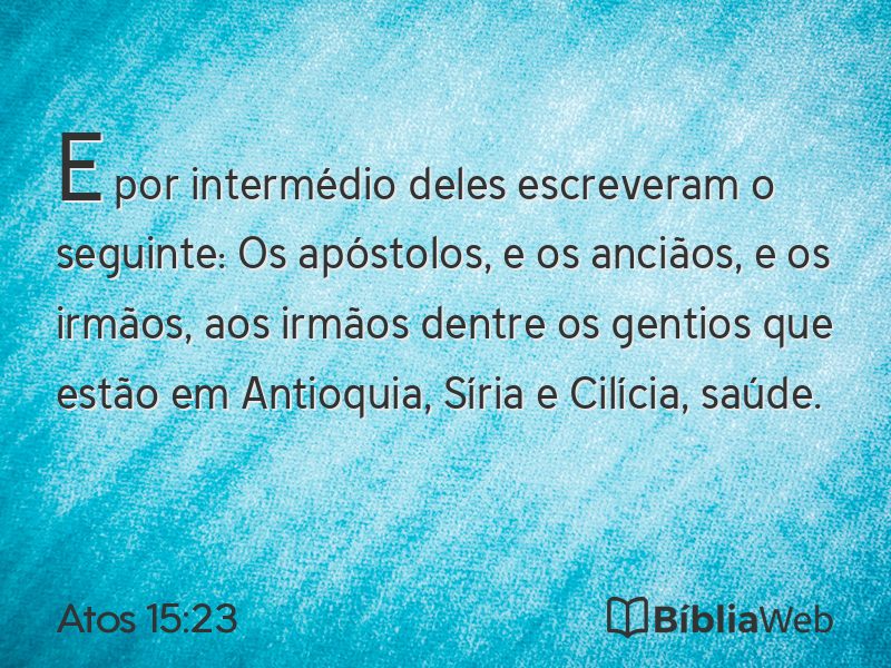 Atos 15:23 em imagem para compartilhar