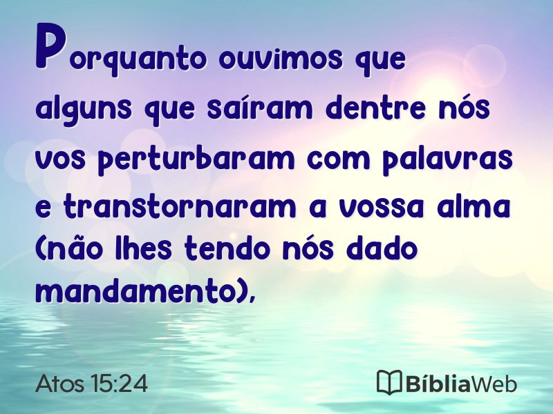 Atos 15:24 em imagem para compartilhar