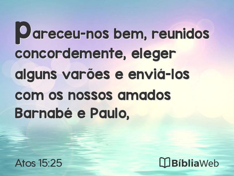 Atos 15:25 em imagem para compartilhar