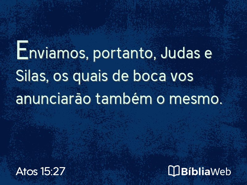 Atos 15:27 em imagem para compartilhar