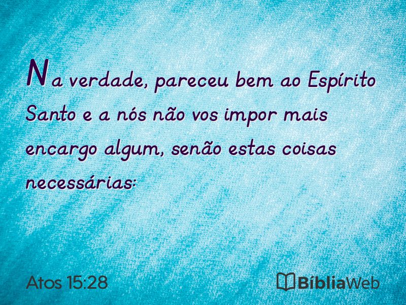 Atos 15:28 em imagem para compartilhar