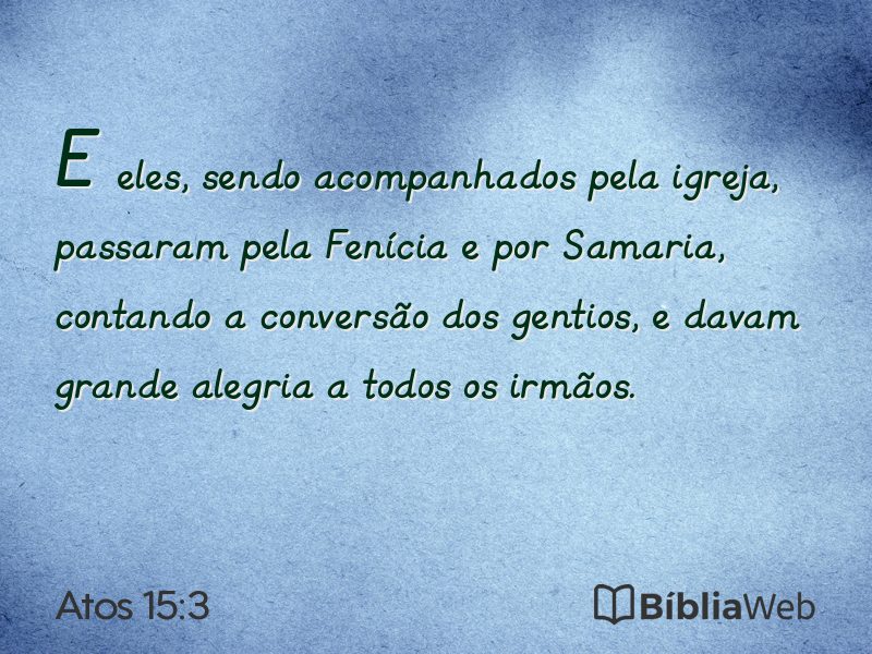 Atos 15:3 em imagem para compartilhar