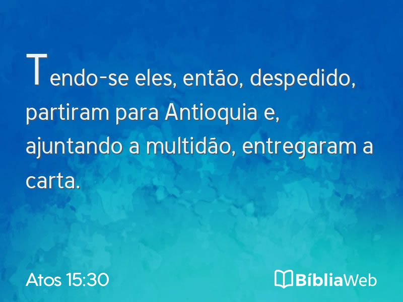 Atos 15:30 em imagem para compartilhar