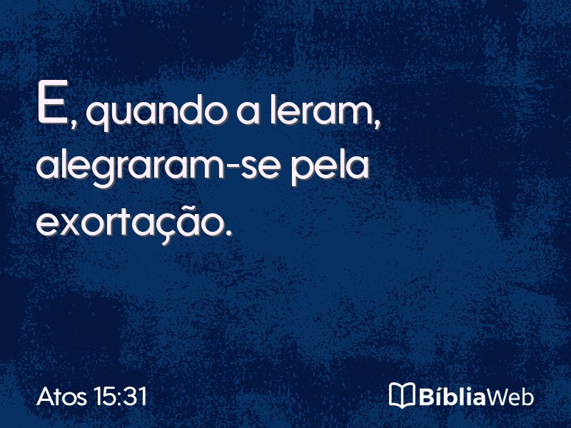 Atos 15:31 em imagem para compartilhar