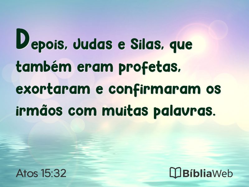 Atos 15:32 em imagem para compartilhar
