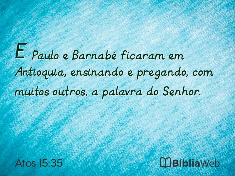 Atos 15:35 em imagem para compartilhar