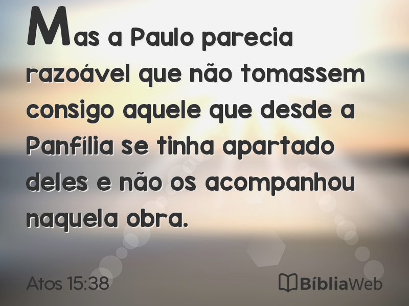 Atos 15:38 em imagem para compartilhar