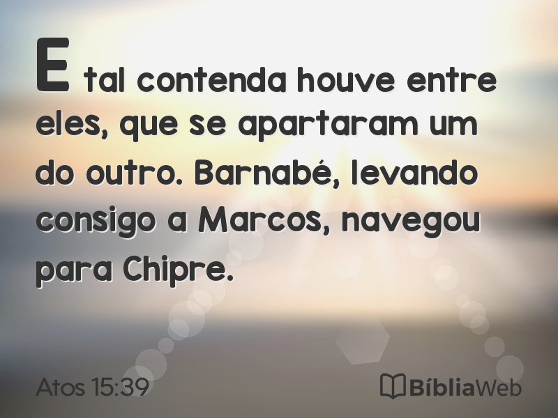 Atos 15:39 em imagem para compartilhar