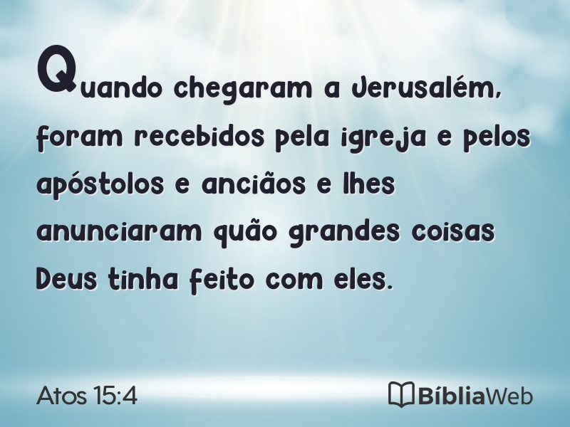 Atos 15:4 em imagem para compartilhar