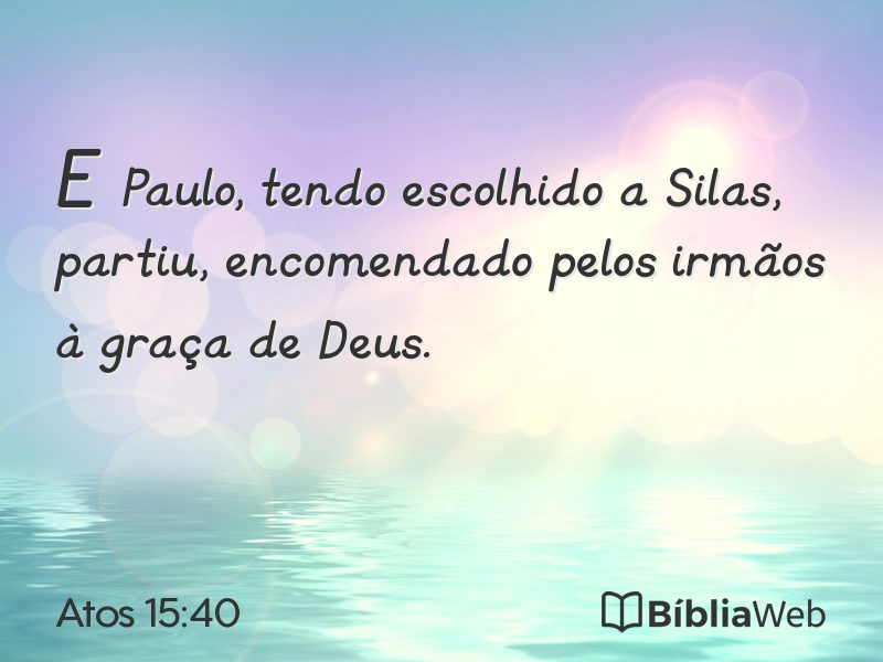 Atos 15:40 em imagem para compartilhar