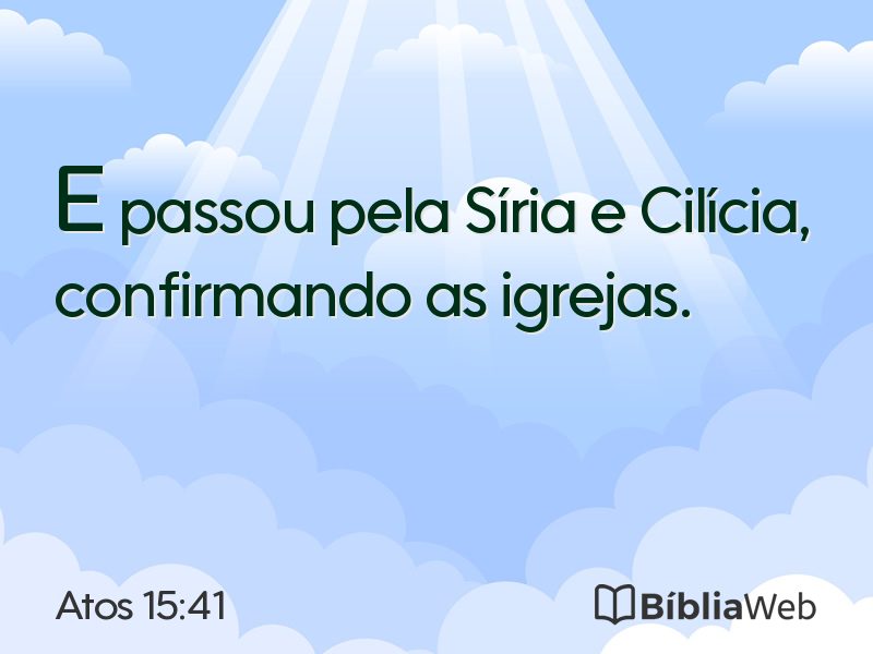 Atos 15:41 em imagem para compartilhar