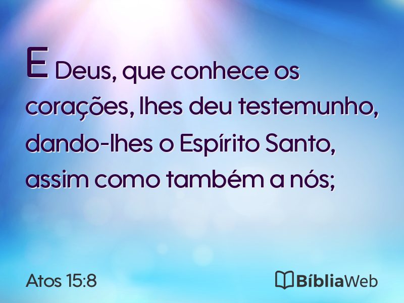 Atos 15:8 em imagem para compartilhar
