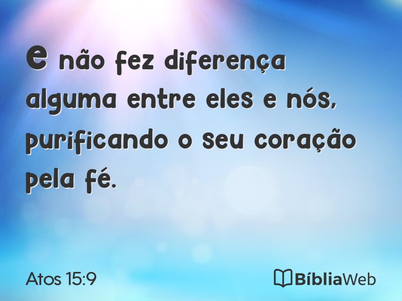 Atos 15:9 em imagem para compartilhar