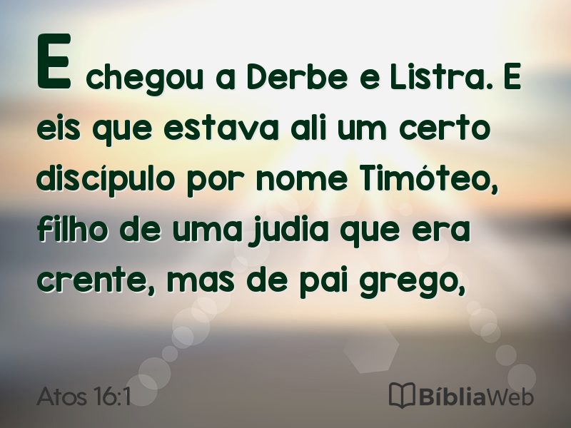 Atos 16:1 em imagem para compartilhar