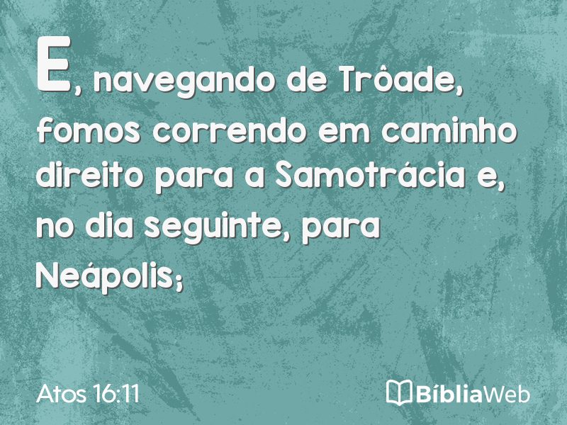 Atos 16:11 em imagem para compartilhar