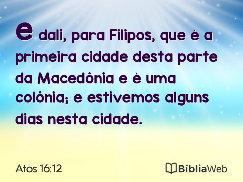 Atos 16:12 em imagem para compartilhar