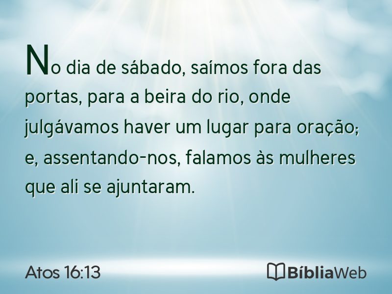 Atos 16:13 em imagem para compartilhar