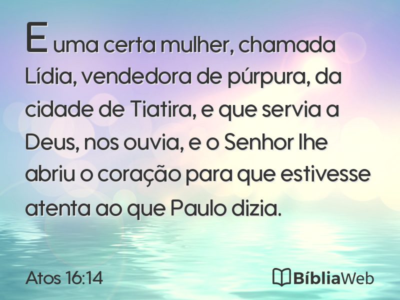 Atos 16:14 em imagem para compartilhar