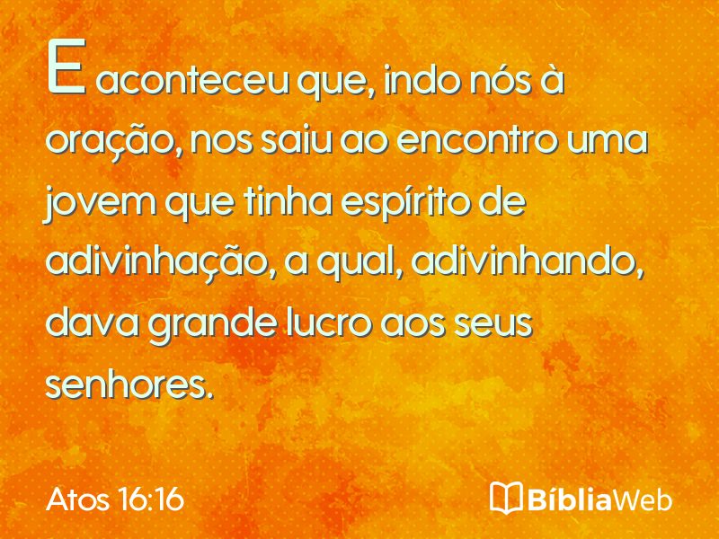 Atos 16:16 em imagem para compartilhar