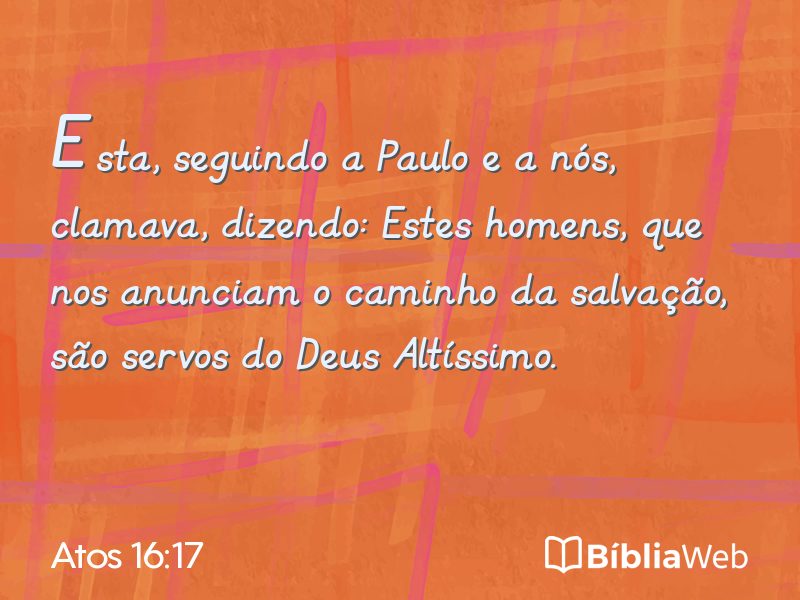 Atos 16:17 em imagem para compartilhar