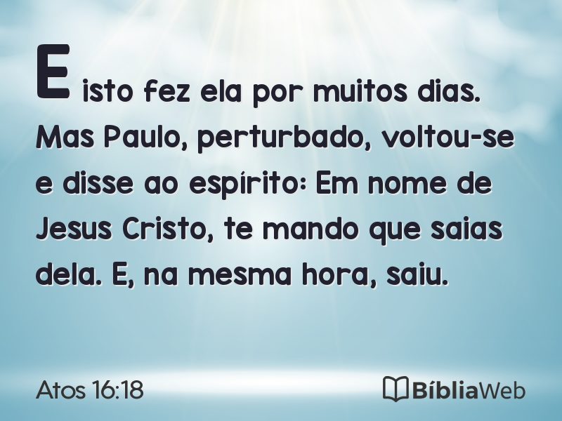Atos 16:18 em imagem para compartilhar