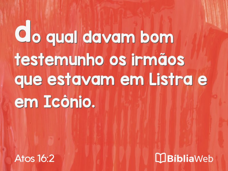 Atos 16:2 em imagem para compartilhar