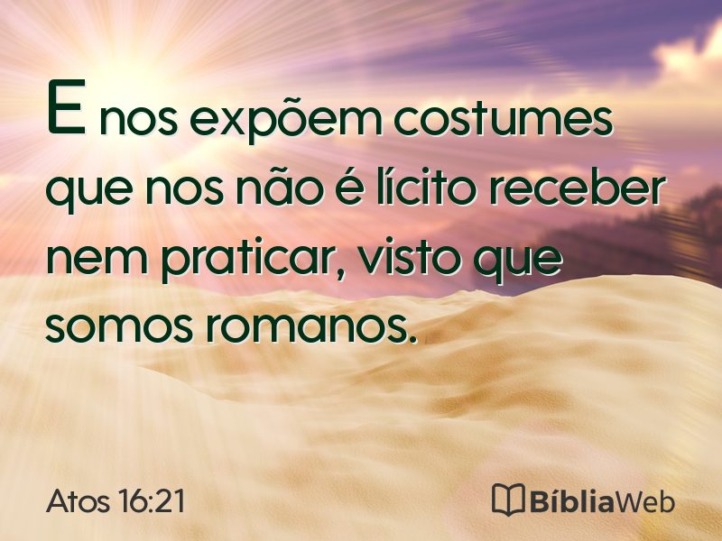 Atos 16:21 em imagem para compartilhar