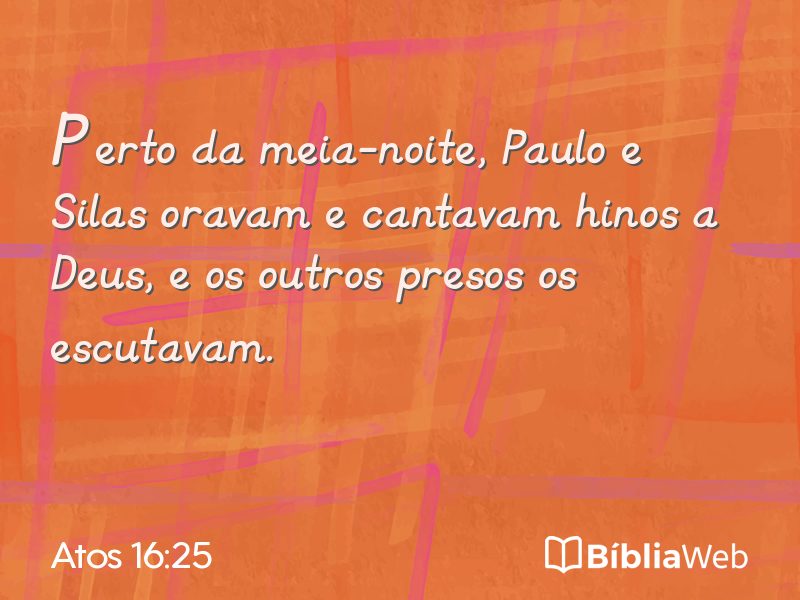 Atos 16:25 em imagem para compartilhar