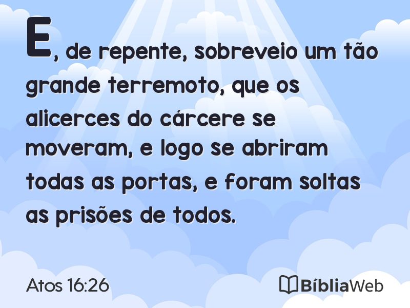 Atos 16:26 em imagem para compartilhar