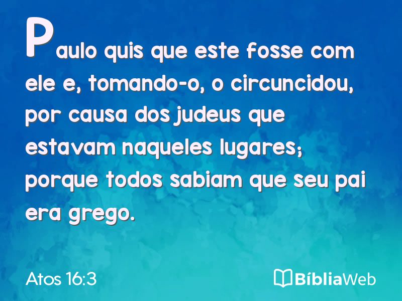 Atos 16:3 em imagem para compartilhar