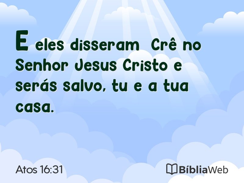 Atos 16:31 em imagem para compartilhar