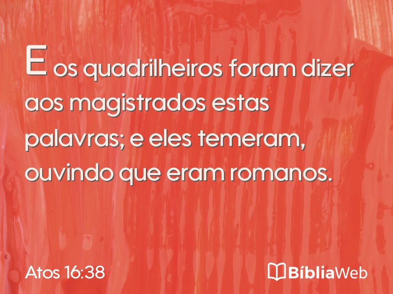 Atos 16:38 em imagem para compartilhar