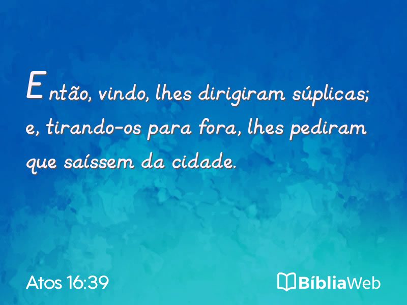 Atos 16:39 em imagem para compartilhar