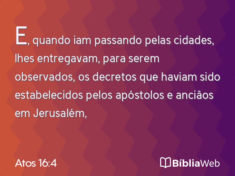 Atos 16:4 em imagem para compartilhar