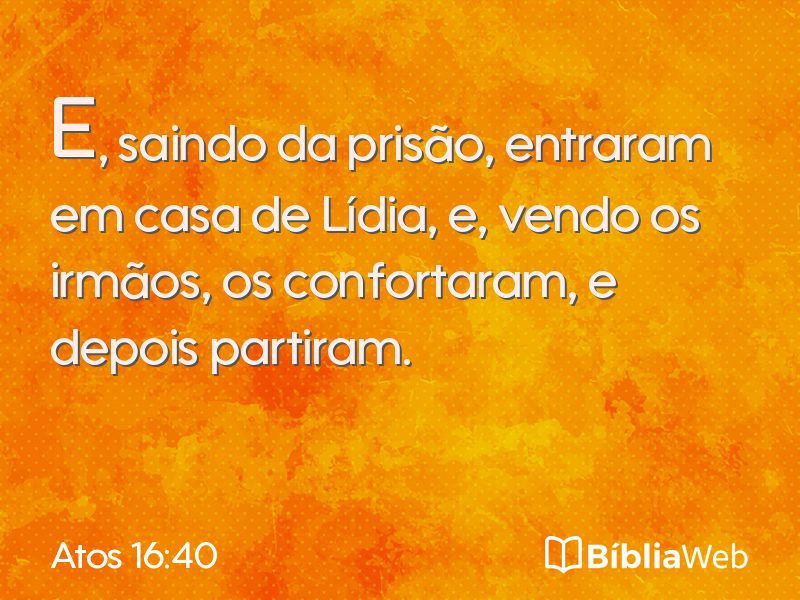 Atos 16:40 em imagem para compartilhar