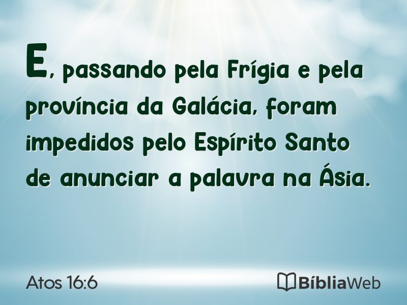 Atos 16:6 em imagem para compartilhar
