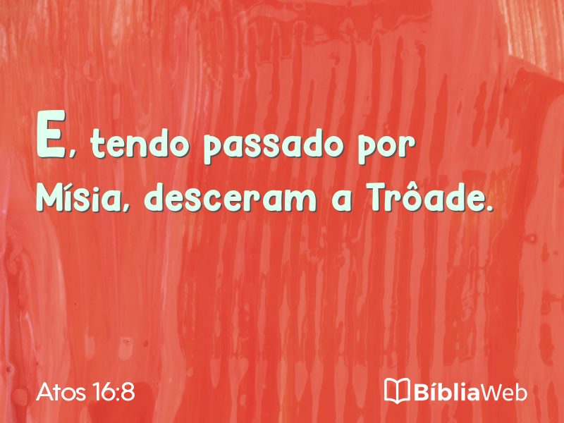 Atos 16:8 em imagem para compartilhar