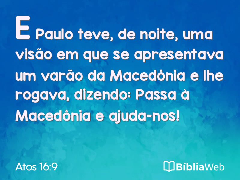 Atos 16:9 em imagem para compartilhar